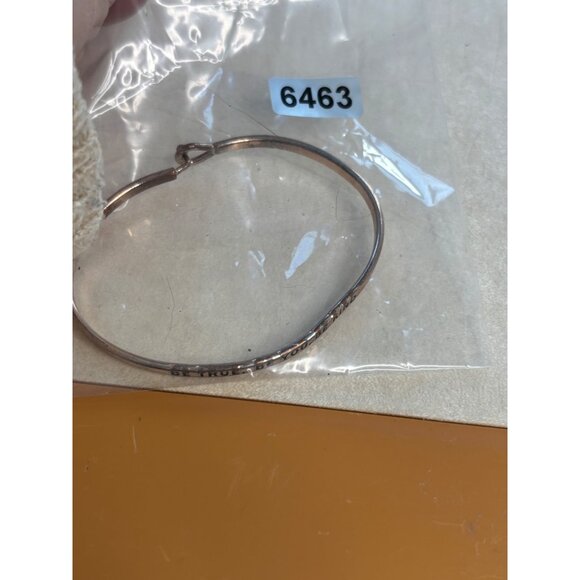 Rose Gold Plated Engraved Bangle Bracelet With "Be True Be You Be Kind" Inspirat - Picture 2 of 7